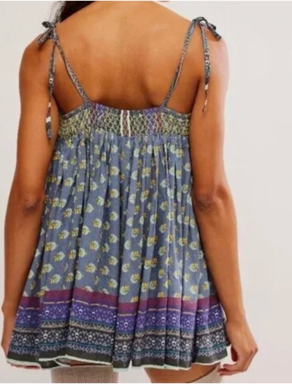 Free People Intimately Rule the World Romper Blue Purple Boho Festival Size S - Picture 3 of 11